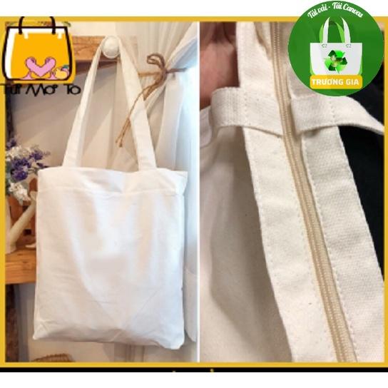 Túi vải bố Canvas trơn không in hình Size 36cm x 31cm Trương Gia Túi Vải - Túi Canvas