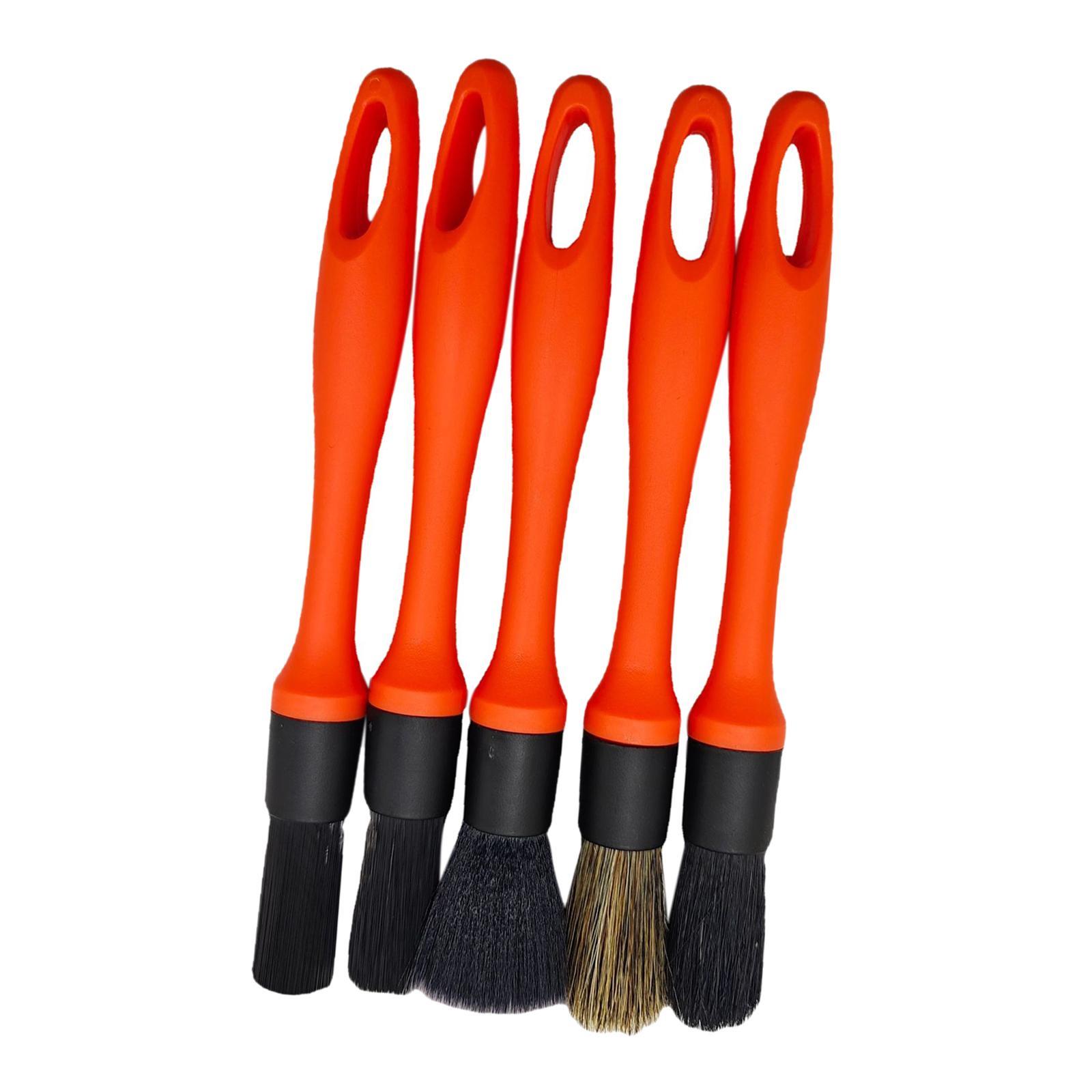 5x Auto Detailing Brushes Premium for Dashboard Vehicle Cleaning Engine
