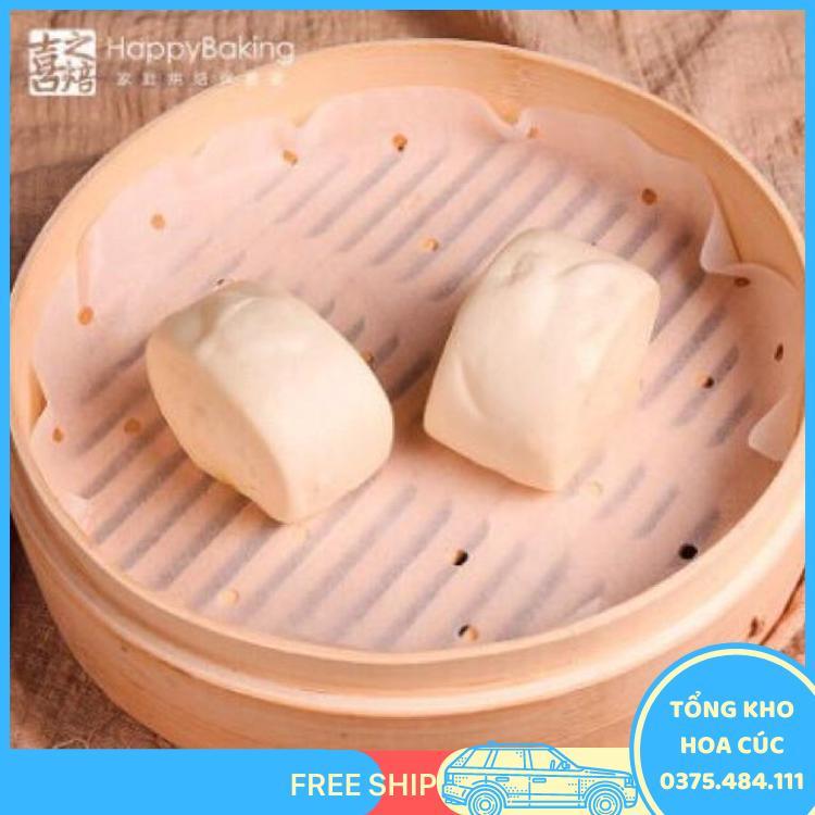 Tập 100 Giấy Nến Tròn Đục Lỗ Cắt Sẵn Lót Nồi Chiên Không Dầu - Vận Chuyển Miễn Phí Toàn Quốc