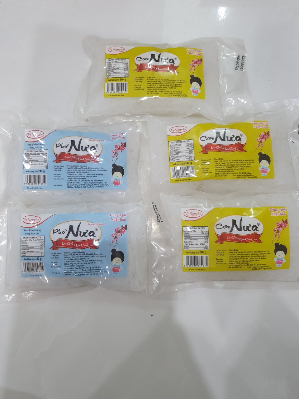 Combo 2 Gói Phở Nưa 3 Gói Cơm Nưa Vị Nguyên 240Gram
