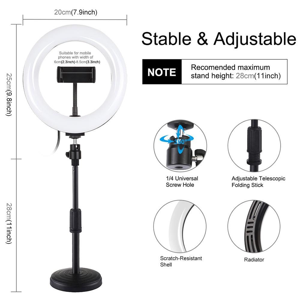 Đèn chiếu sáng 7.9 inch cho bề mặt cong có thể điều chỉnh độ sáng USB