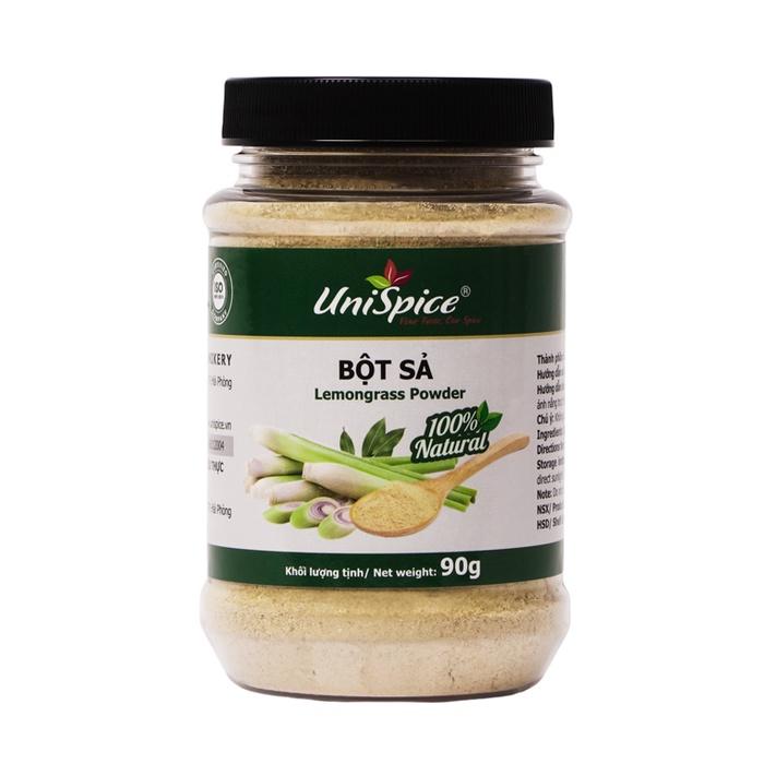 Bột sả UniSpice (lọ 90gr)- Gia vị tự nhiên. 100% từ sả củ, giữ nguyên tinh dầu sả