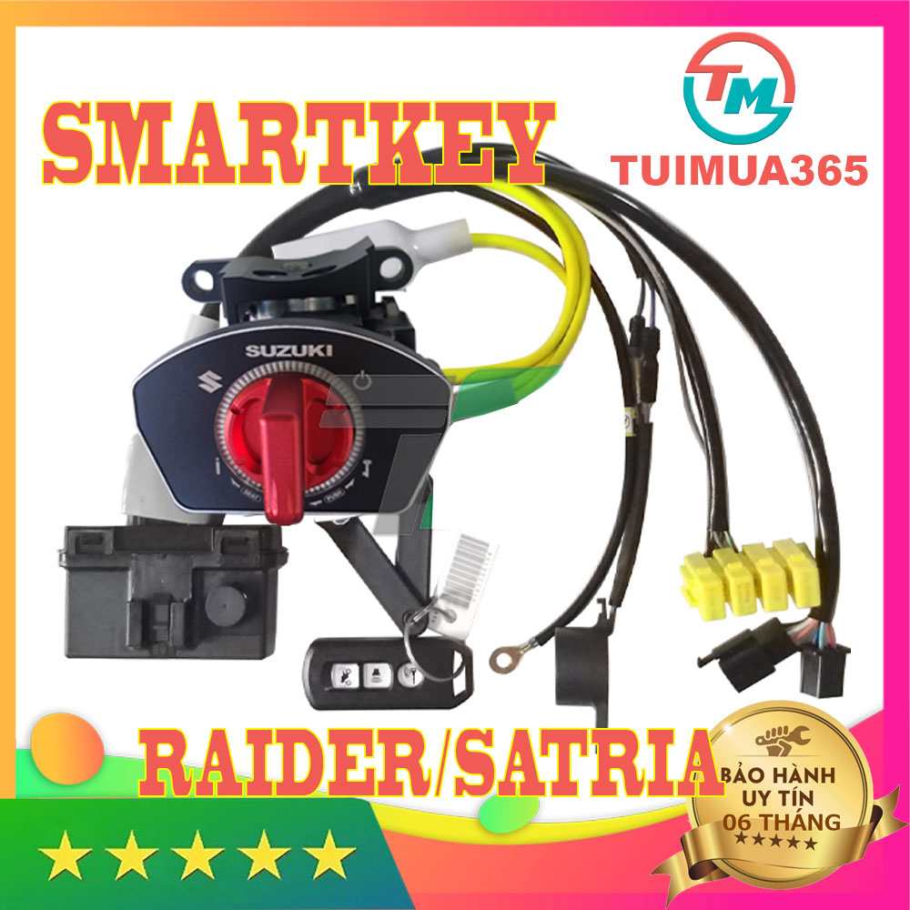 Trọn Bộ Khoá Smartkey Xe Dành Cho Raider / Satria 150cc có mở yên điện