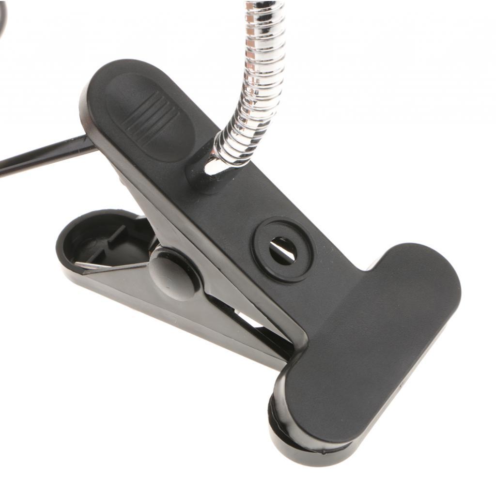 Flexible Reptile Lamp Holder E27 Light Bulb Table Lamp Holder UK Plug Black