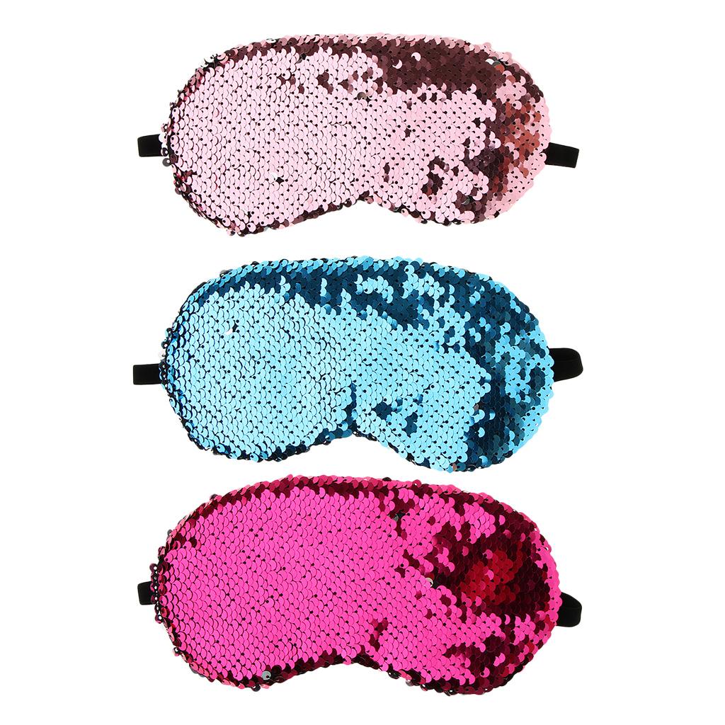 Glitter Sequins Mermaid Elastic Eye Mask Sleeping Rest Blindfold Sleep Aid