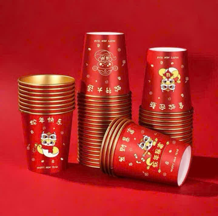 Sét 50 ly giấy dùng một lần mẫu mới chịu nhiệt tốt mẫu mã đẹp 250ml