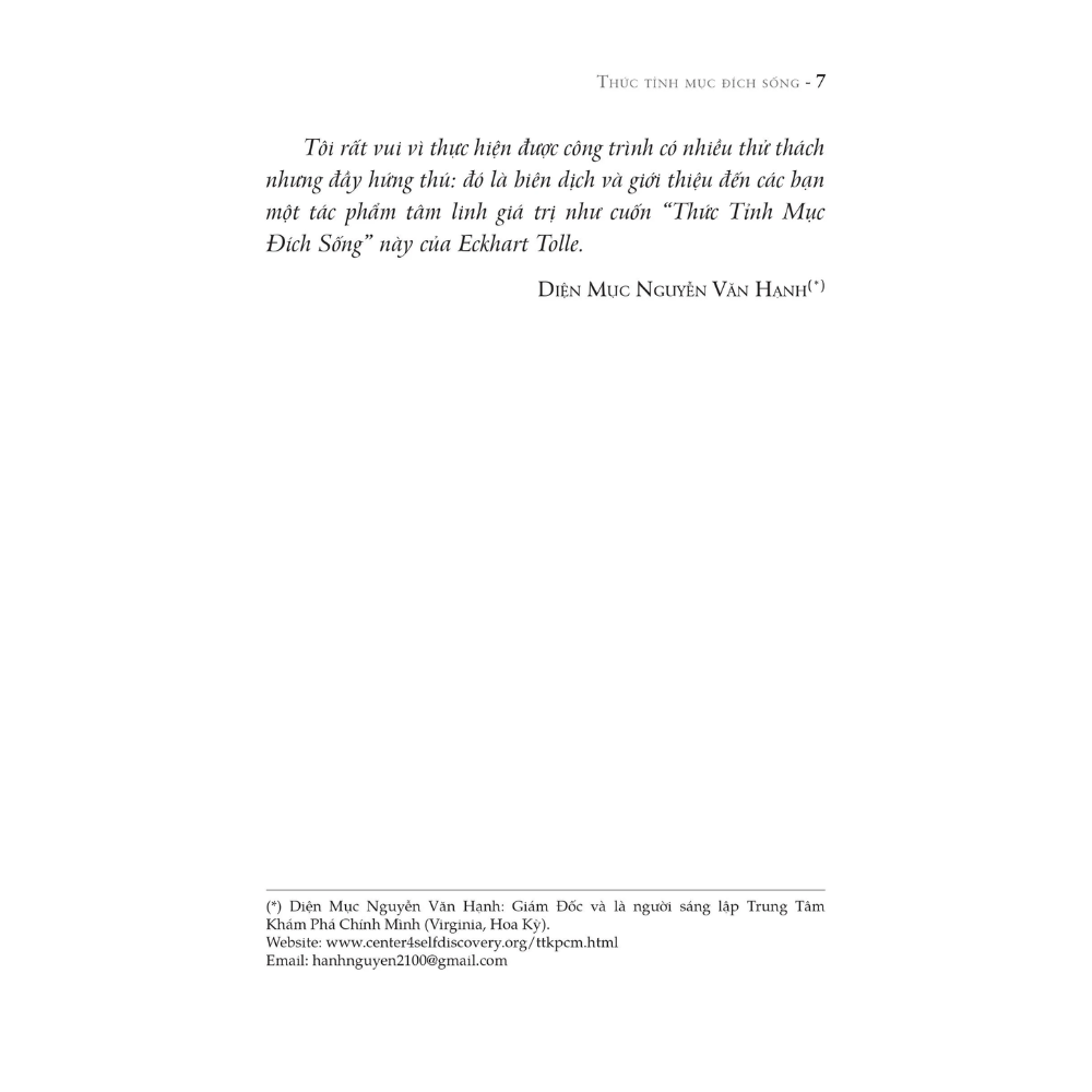 Sách Thức tỉnh mục đích sống - Eckhart Tolle