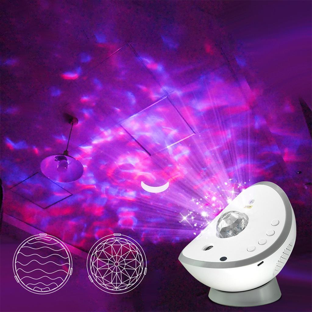 Rotary LED Galaxy Night Light Projector Party Bluetooth Speaker Lamp Remote