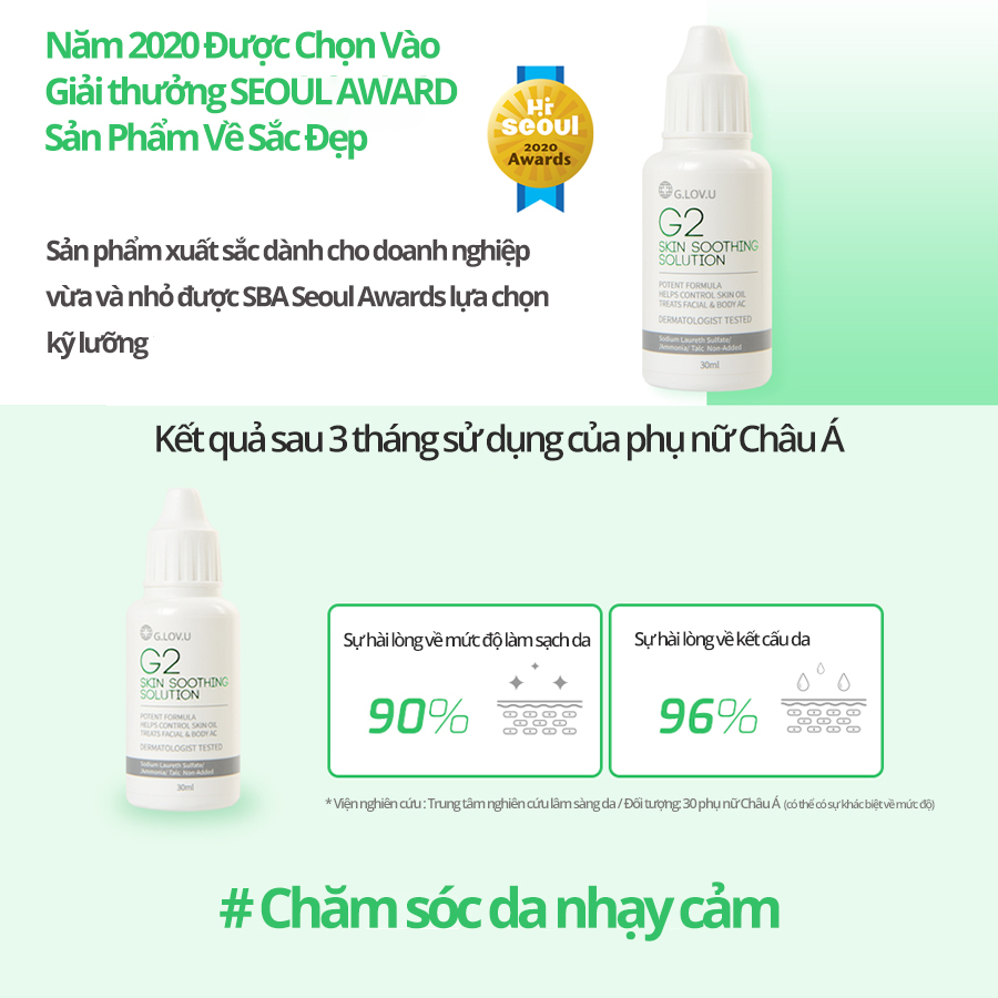 Tinh chất làm dịu da GLOVU G2 Skin Soothing Solution