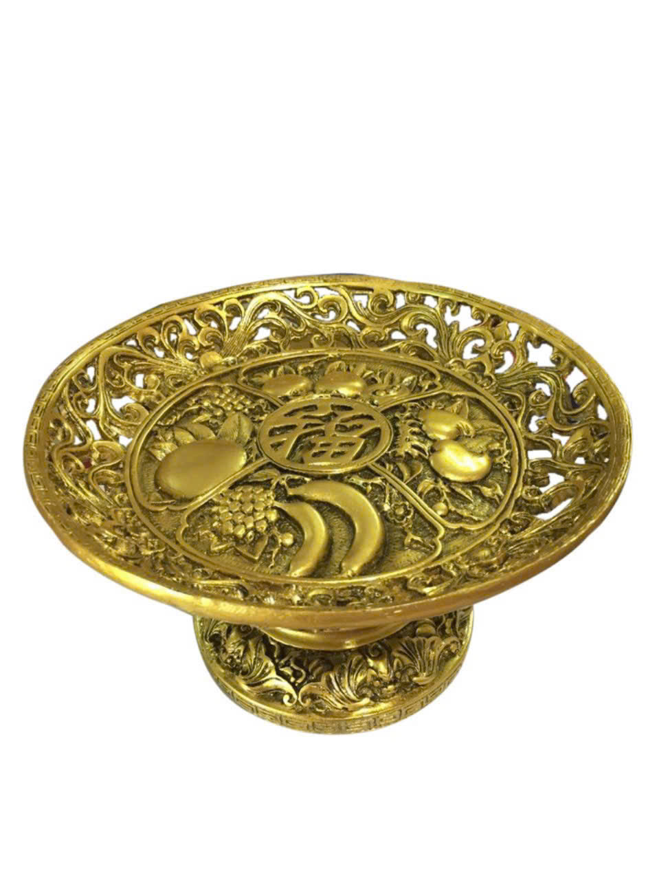 Khay trái cây CTVD16 23 x23.6 x 12.5cm mạ vàng