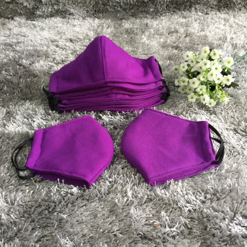 Combo 10 khẩu trang vải cotton ba lớp - giao màu ngẫu nhiên