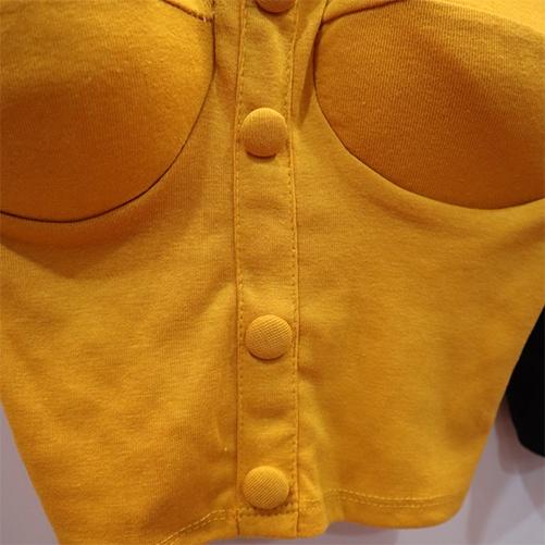 Áo Nữ hai dây độn ngực, chất liệu thun gân co dãn 4 chiều rất mềm và mịn, thấm mồ hôi tốt cực mát