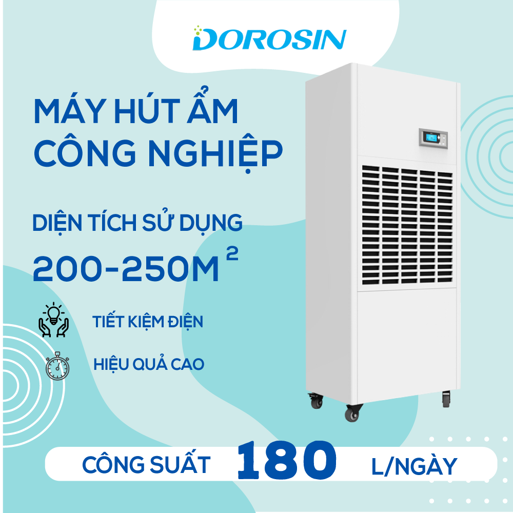 Máy hút ẩm công nghiệp Dorosin DP-5S công suất 180 lít/ngày - HÀNG NHẬP KHẨU CHÍNH HÃNG