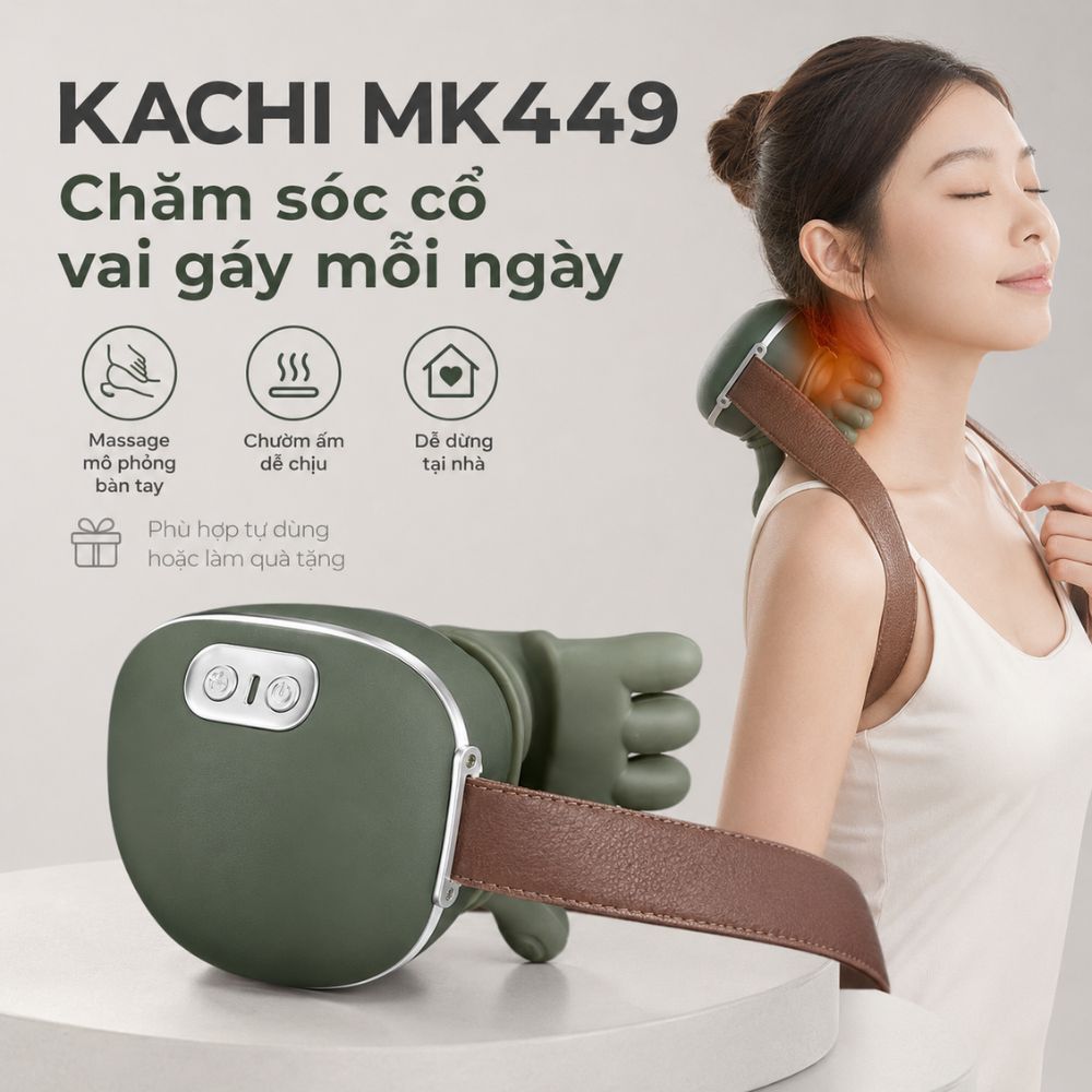 Máy Massage Cổ Vai Gáy Kachi MK449 - Giải Pháp Thư Giãn Hoàn Hảo - Hàng chính hãng