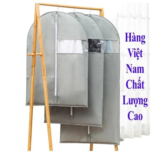 Túi Bọc Quần Áo Chất Liệu Vải Không Dệt Chống Bụi Chống Thấm Treo Tủ Có Khóa Kéo Tiện Lợi