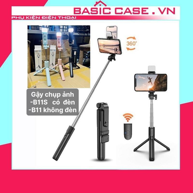 Gậy chụp ảnh tự sướng 3 chân bluetooth có đèn led, gậy chụp hình selfie quay video đa năng điều khiển từ xa B11s và B11