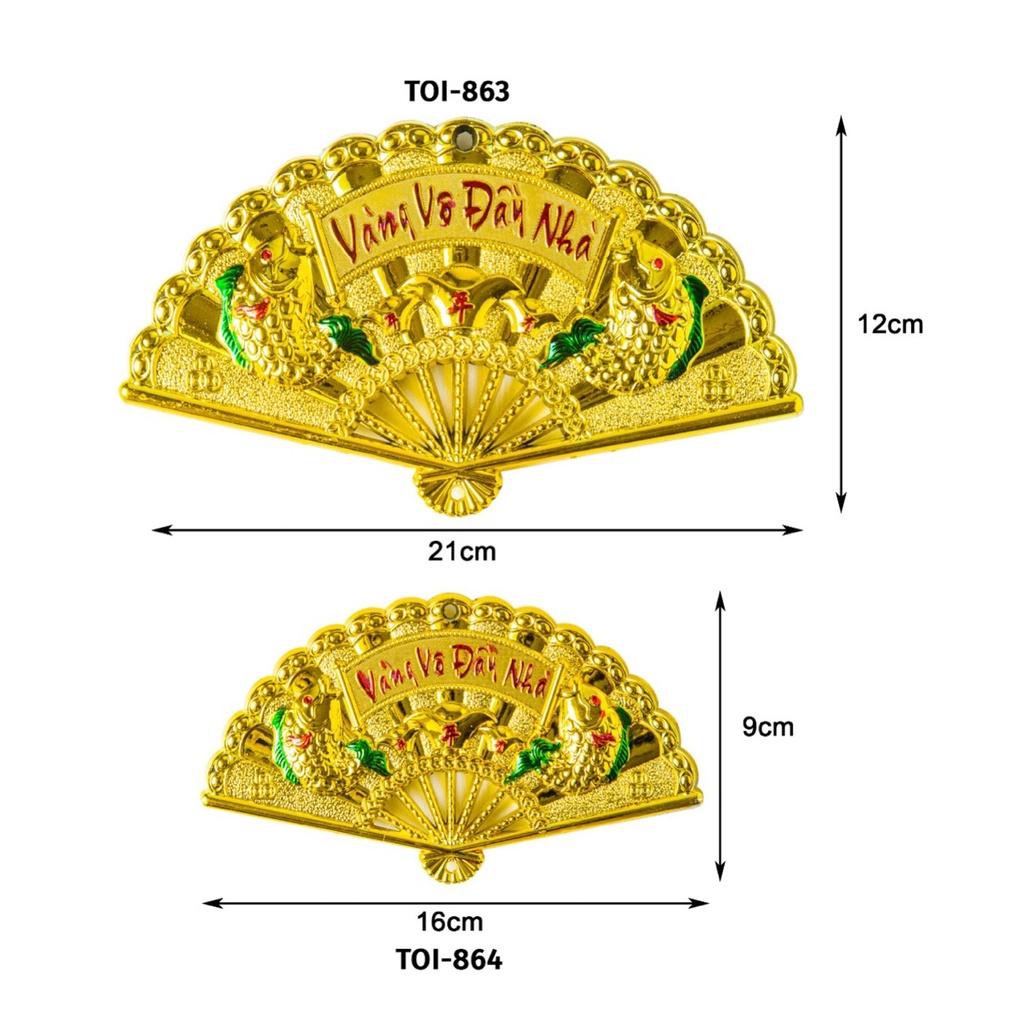 Quạt vàng vô đầy nhà - phụ kiện làm tháp ngọc - bánh lễ tết - vật trang trí
