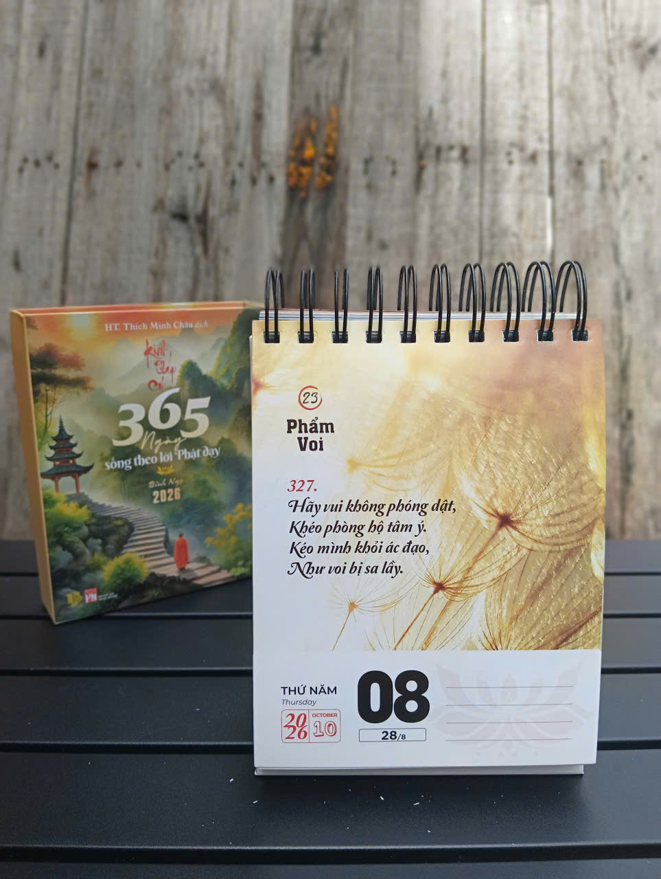 Sách Lịch bàn 2026 - Kinh Pháp Cú (365 ngày)