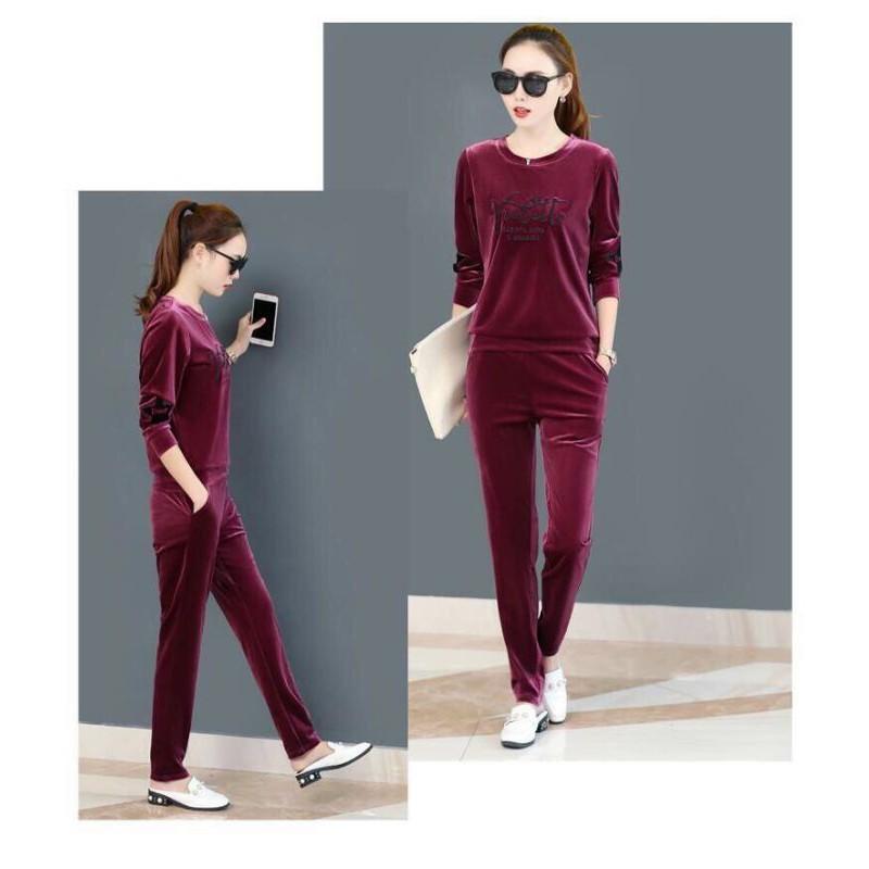 SÉT BỘ NHUNG THÊU CHỮ CAO CẤP