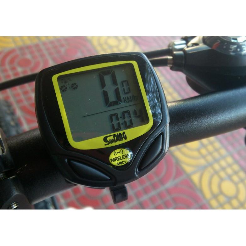 Đồng hồ Công tơ mét Xe đạp không dây SunDing 548C