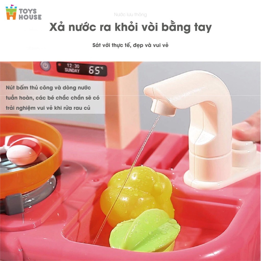 Bộ đồ chơi nhà bếp cho bé nấu nướng có vòi nước và bảng vẽ Toyshouse - đồ hướng nghiệp cho bé từ 3 tới 8 tuổi