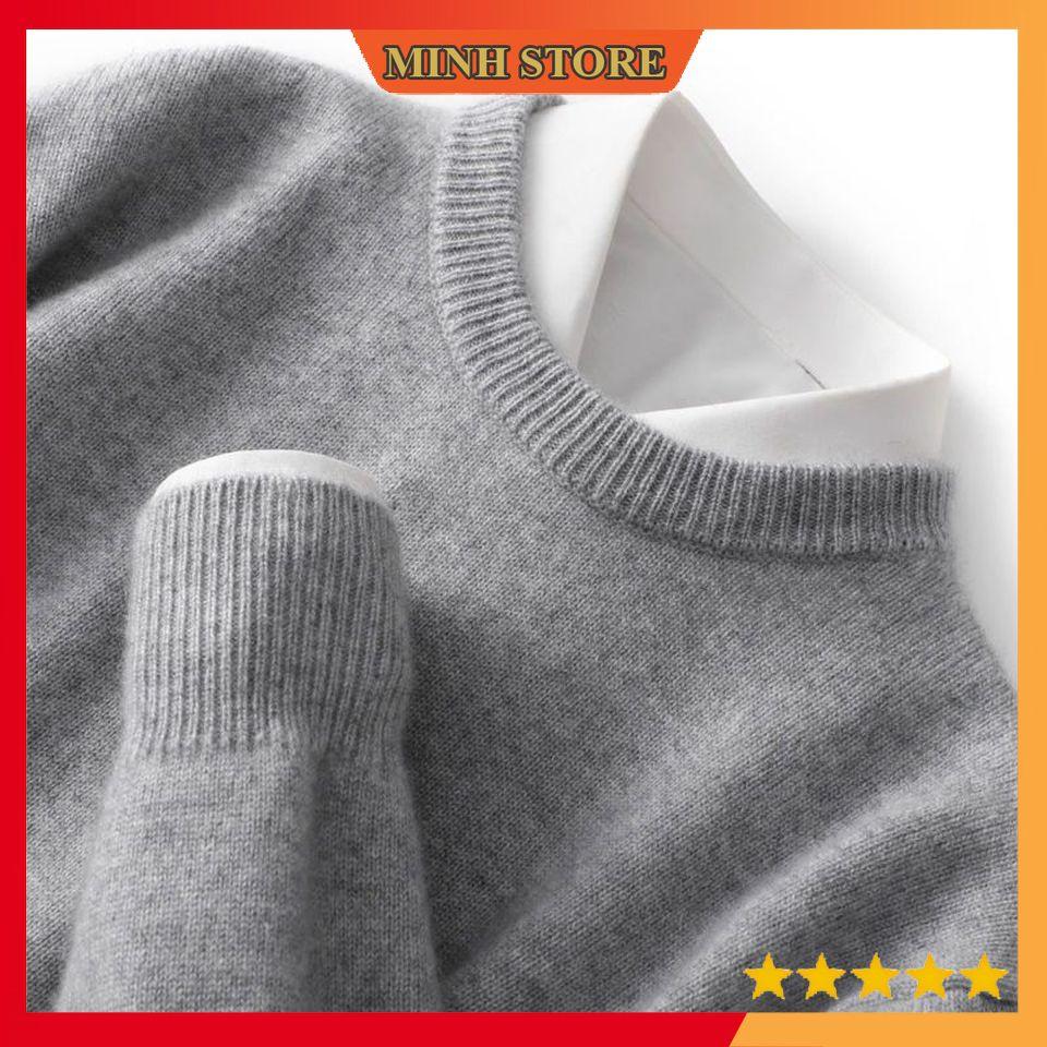 Áo len nam cổ tròn phong cách hàn quốc, Áo len nam phom rộng cao cấp AL03 - MINHSTORE