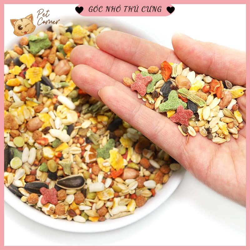 Thức ăn cho hamster cao cấp, hỗn hợp ngũ cốc, rau củ quả và hải sản