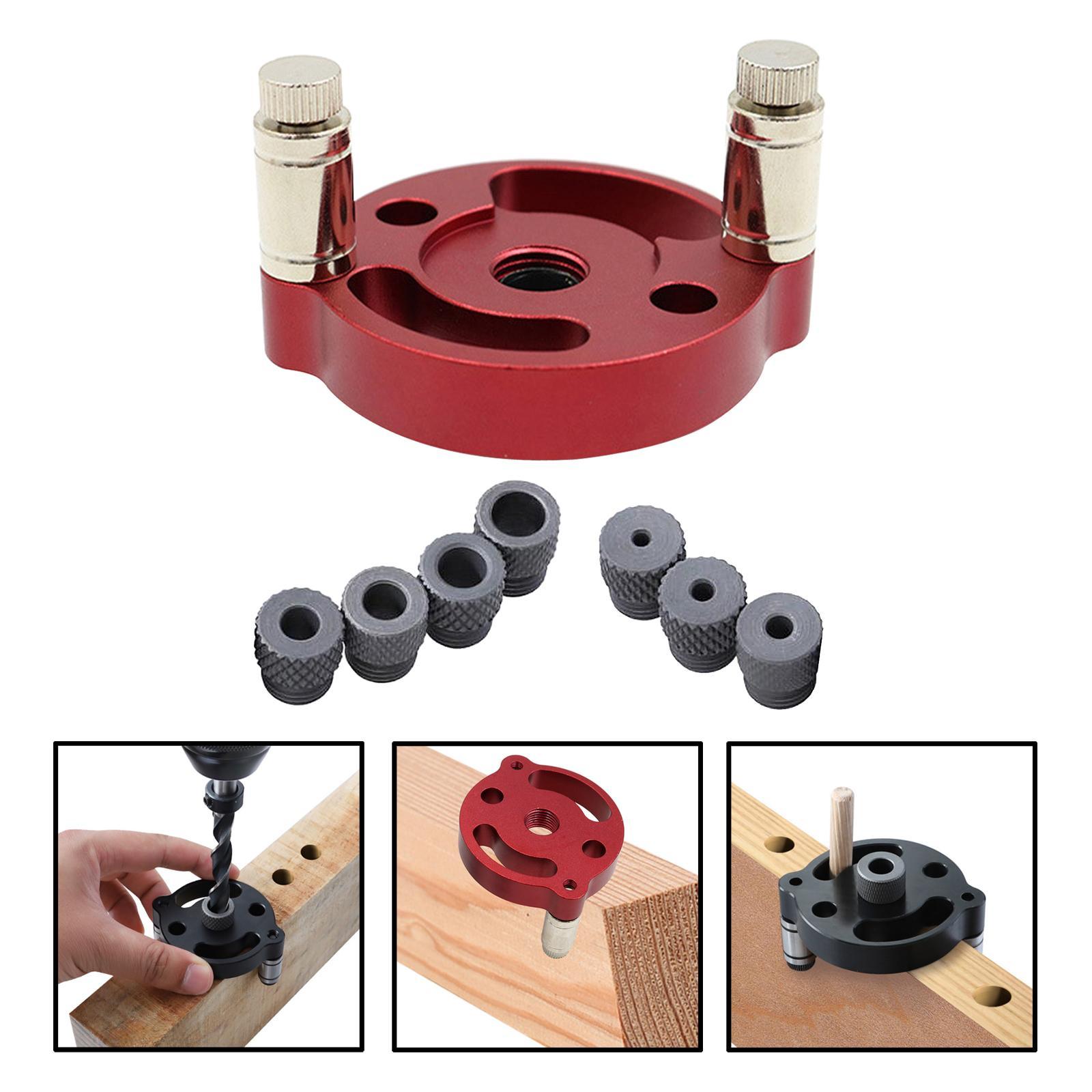 3 Set 2-10mm Self-Centering Doweling Jig Set Vertical Hole Puncher Locator