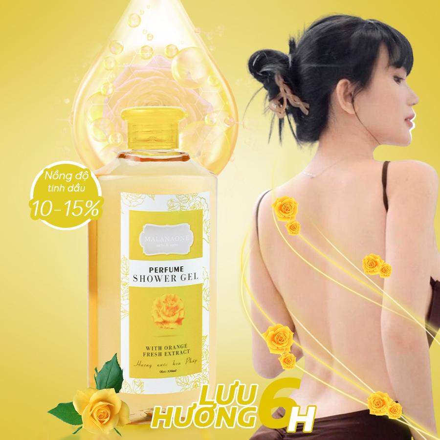 BỘ QUÀ TẶNG SỮA TẮM THƠM LÂU HƯƠNG NƯỚC HOA MALANAONE 330ML VÀ NƯỚC TẨY TRANG CHIẾT XUẤT TRÀM TRÀ ELDAS 250ML