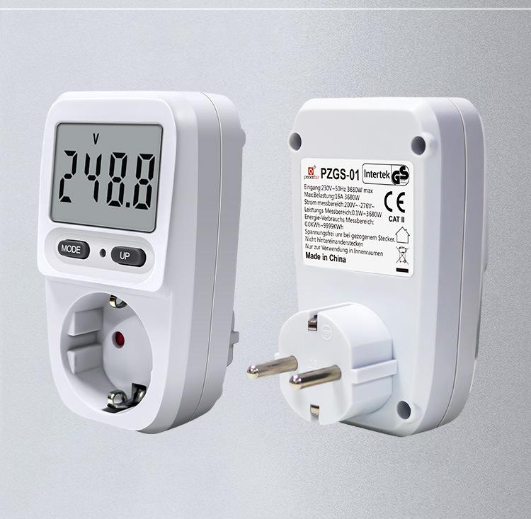 Thiết bị đo chi phí năng lượng, đồng hồ đo công suất cho ổ cắm, đồng hồ đo điện, đồng hồ đo điện, ổ cắm thiết bị đo điện