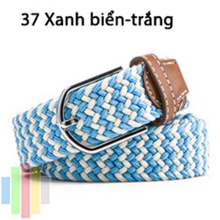 Thắt lưng vải dù co giãn bản 3,5cm -nhóm màu phối