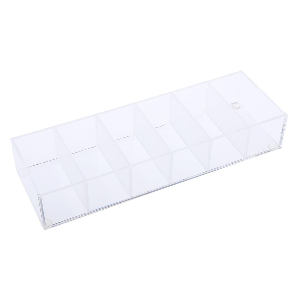 Makeup Organizer Compact Powder Display Holder 6 Slot Acrylic Storage Case