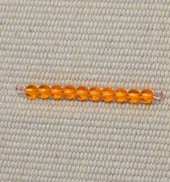 Thanh hạt cườm 10 - Golden Bead bar of 10