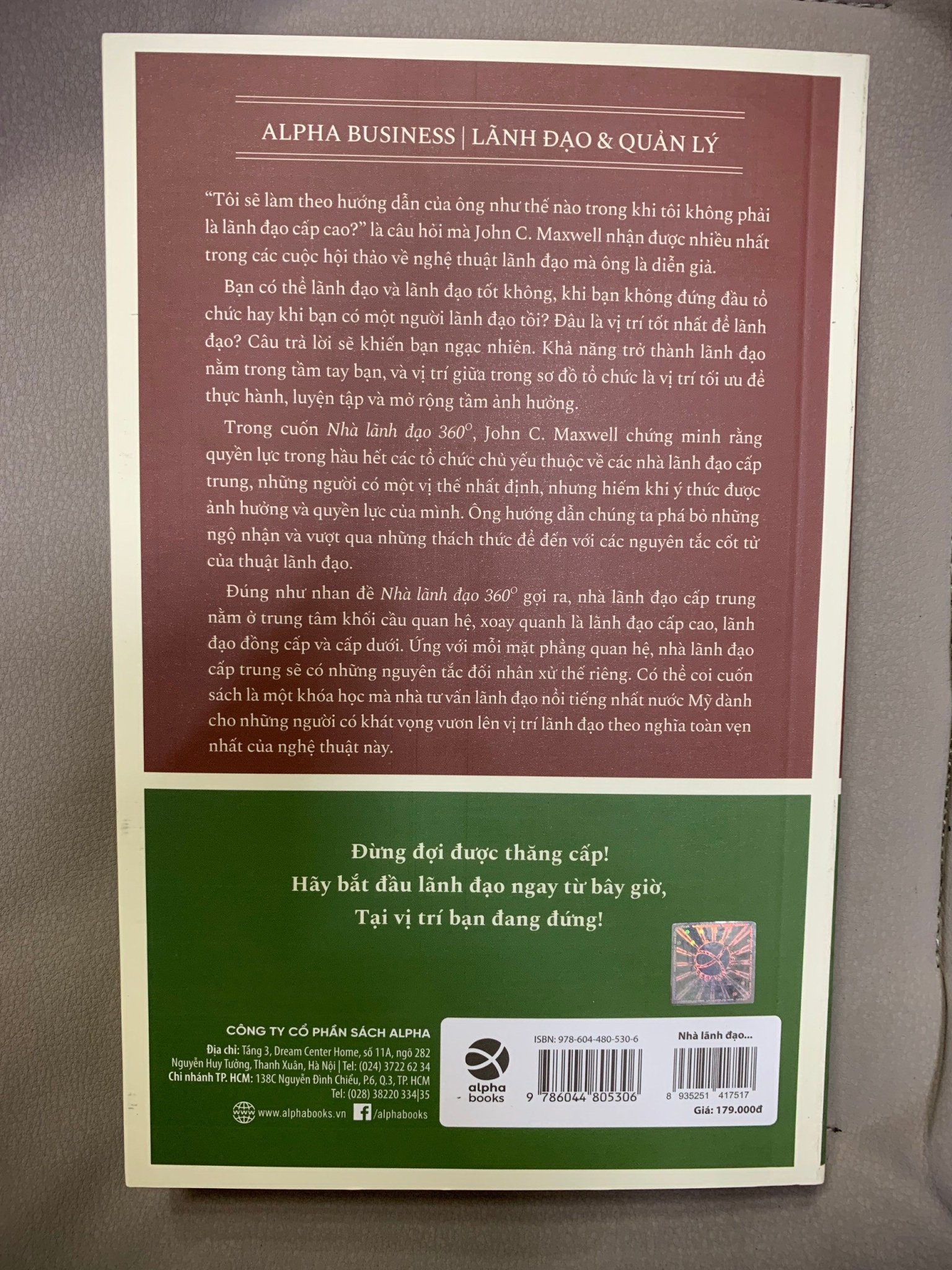 NHÀ LÃNH ĐẠO 360 ĐỘ -  John C. Maxwell -  Hà Phương, Đặng Oanh dịch -Tái bản 2023 - (bìa mềm)