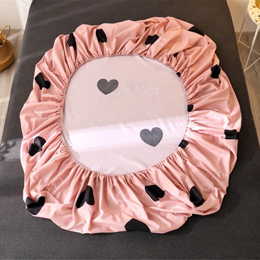 Mới 2021 Khăn Trải Vua Kích Thước Hình Trái Tim Trang Bị Bộ Chăn Ga Bộ Dùng Cho Giường Đôi Bọc Nệm Thun 1 bộ Chăn Ga Gối