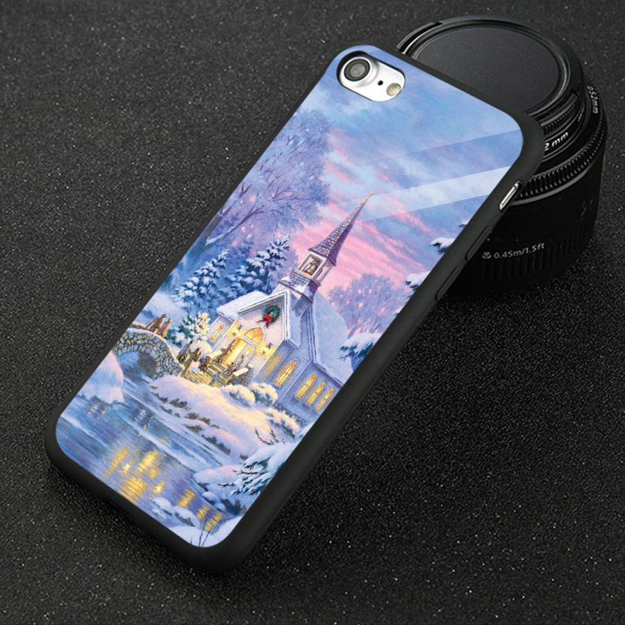 Ốp kính cường lực cho điện thoại iPhone 6 Plus/6s Plus - GIÁNG SINH ĐẾN RỒI MS GSDRMR001