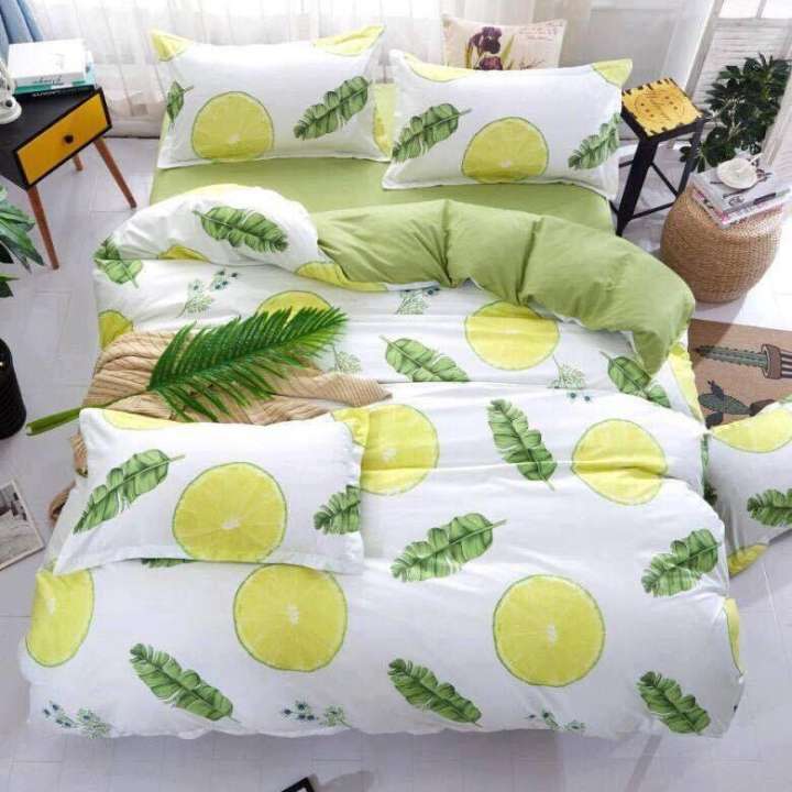BỘ CHĂN GA GỐI CHANH NHIỆT ĐỚI