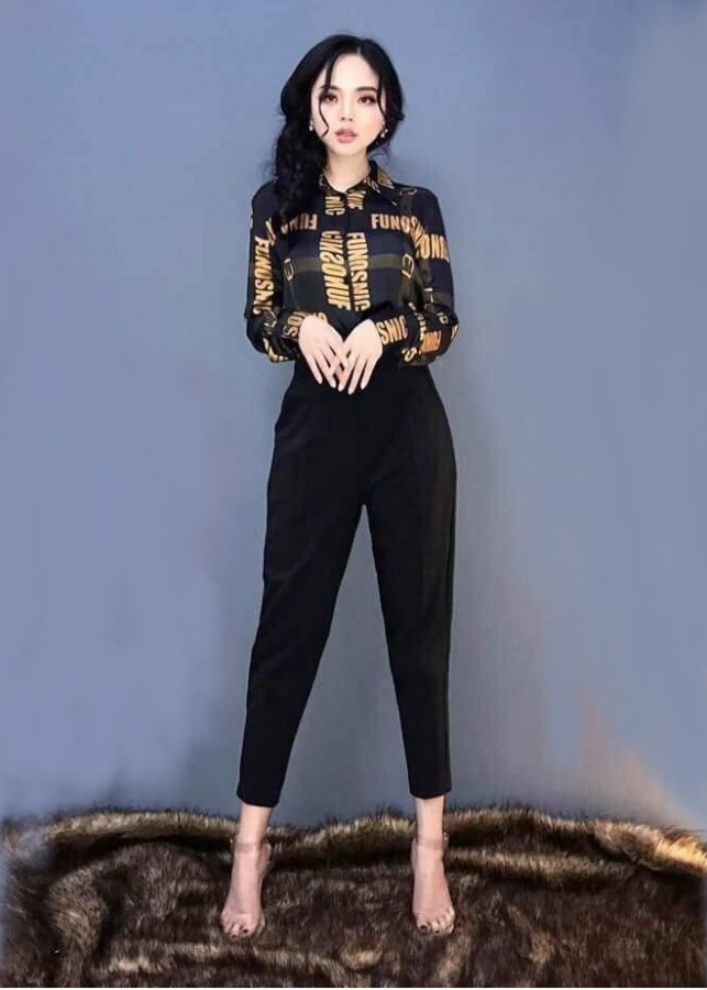 Quần tây công sở cạp chun lưng cao ZARA011