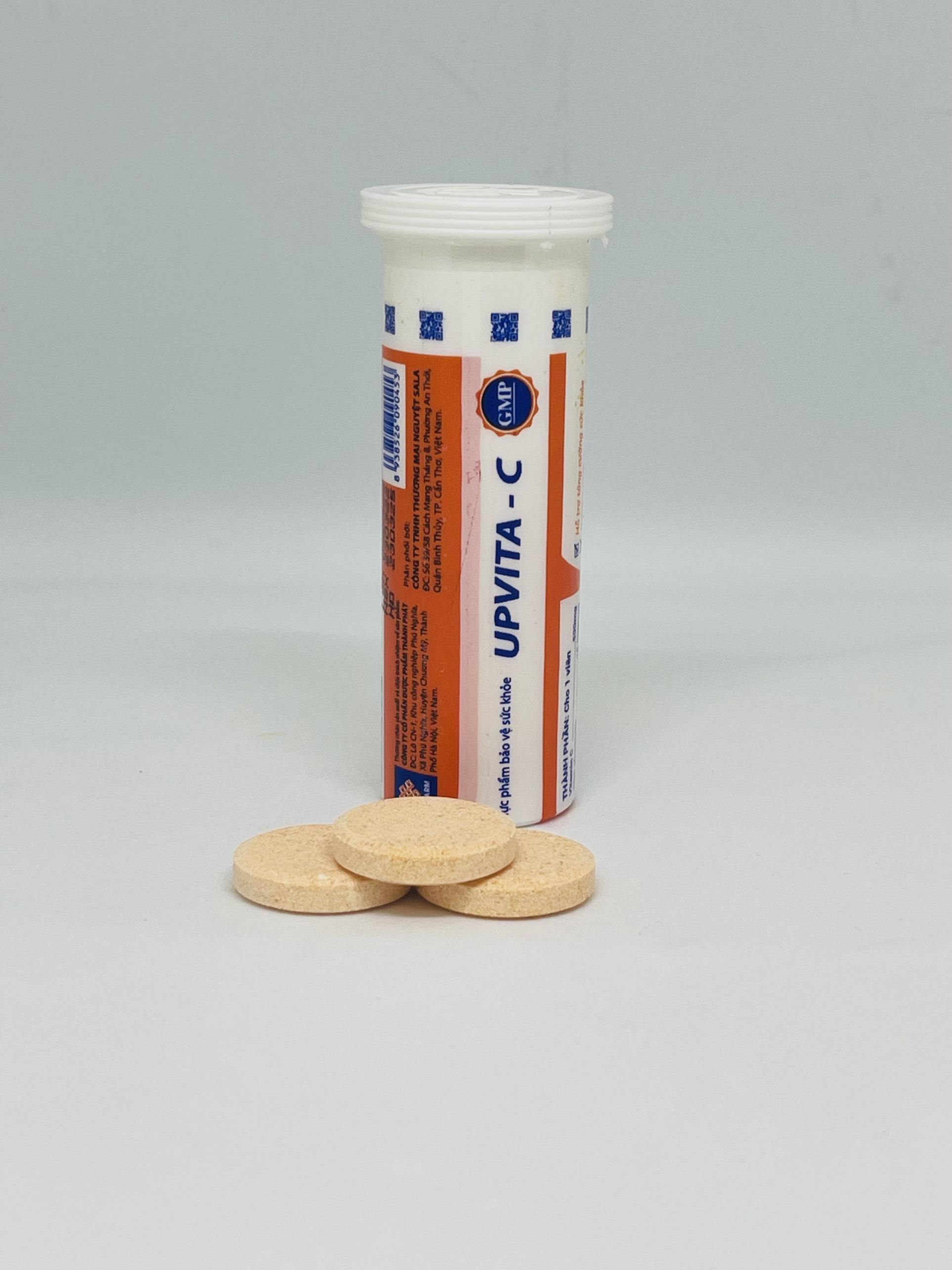 Viên sủi bổ sung vitamin hỗ trợ tăng cường sức khoẻ, nâng cao đề kháng Upvita-C Hộp 10 viên