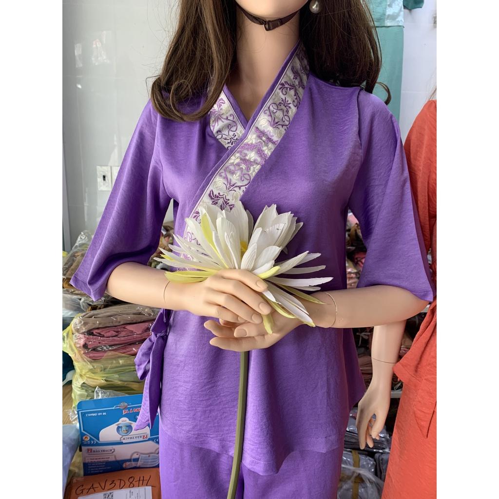 ĐỒ LAM ĐI CHÙA Mẫu Lụa Pháp
