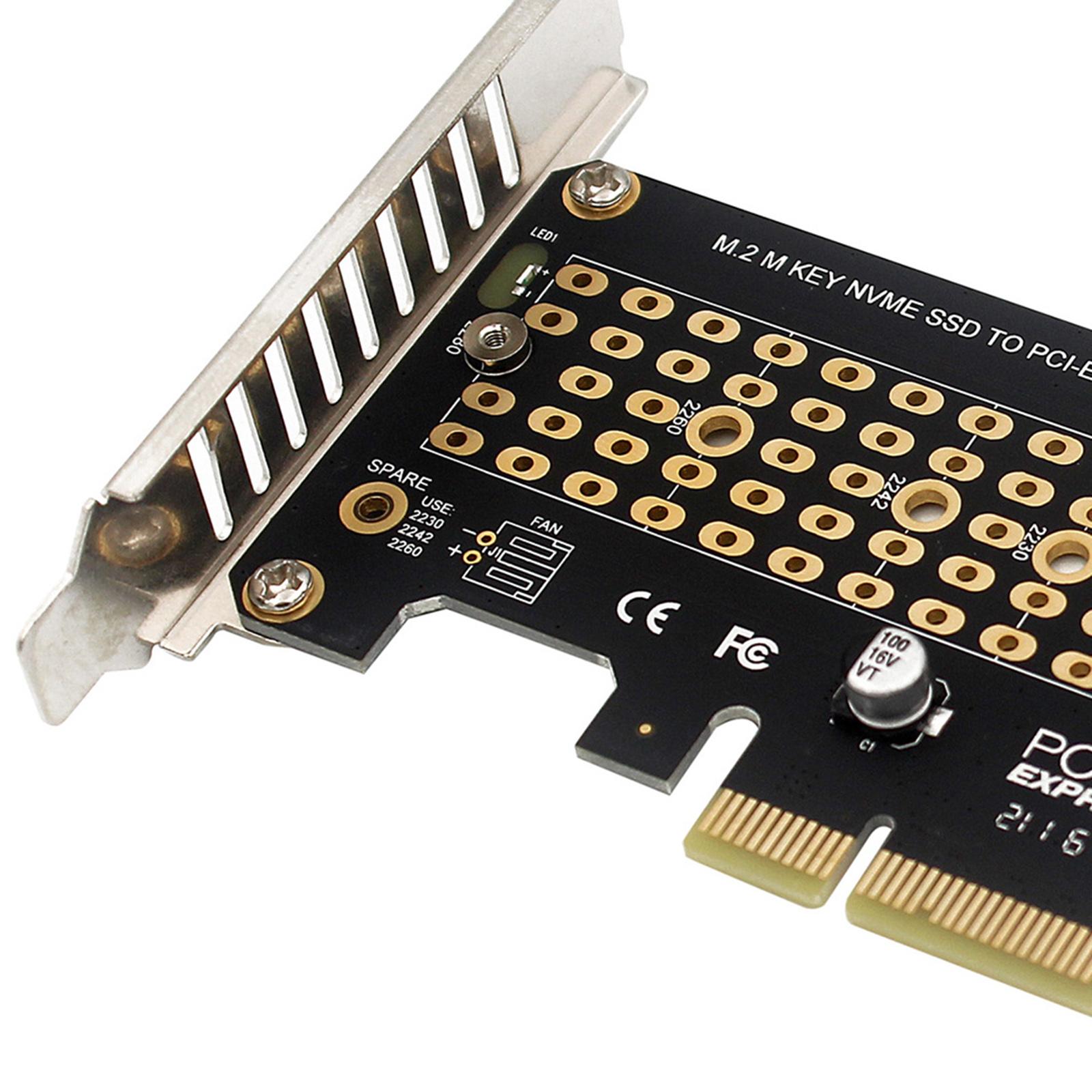 PCI-E Nvme Adapter M2 SATA PCI-E Card Support Mkey NVME SSD full height
