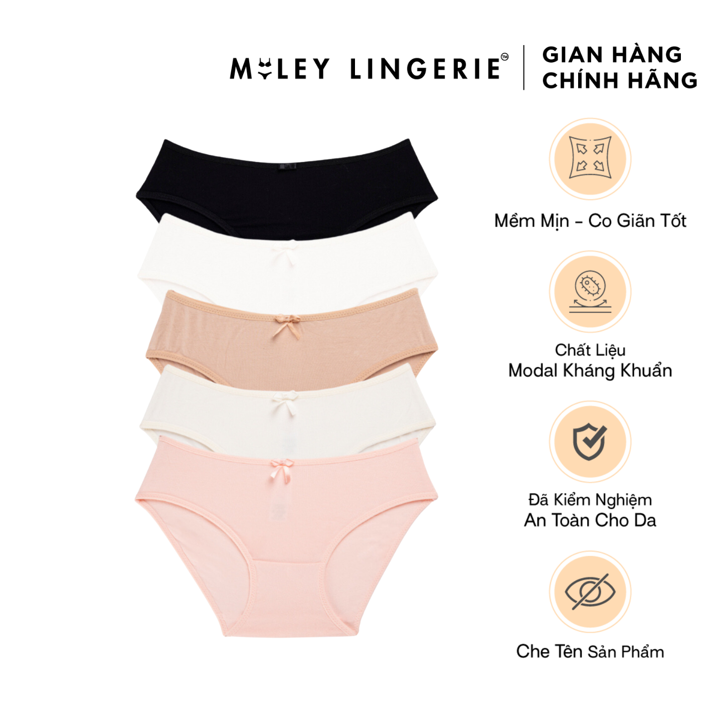 Combo 5 Quần Lót Mữ Modal Miley Lingerie BSC_04