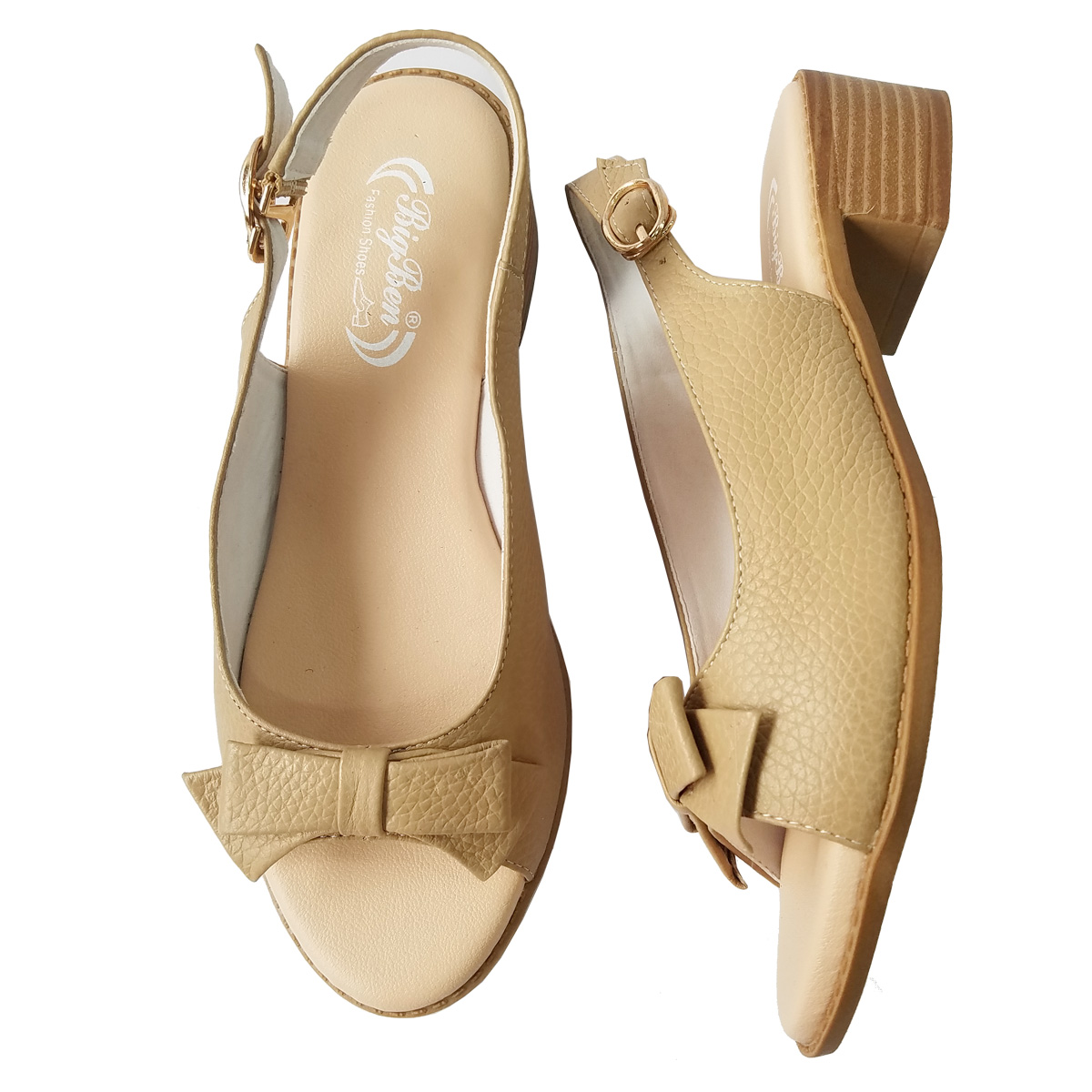 Giày Sandal Cao Gót Da Bò BIGGBEN Cao 4 Phân SDCG155