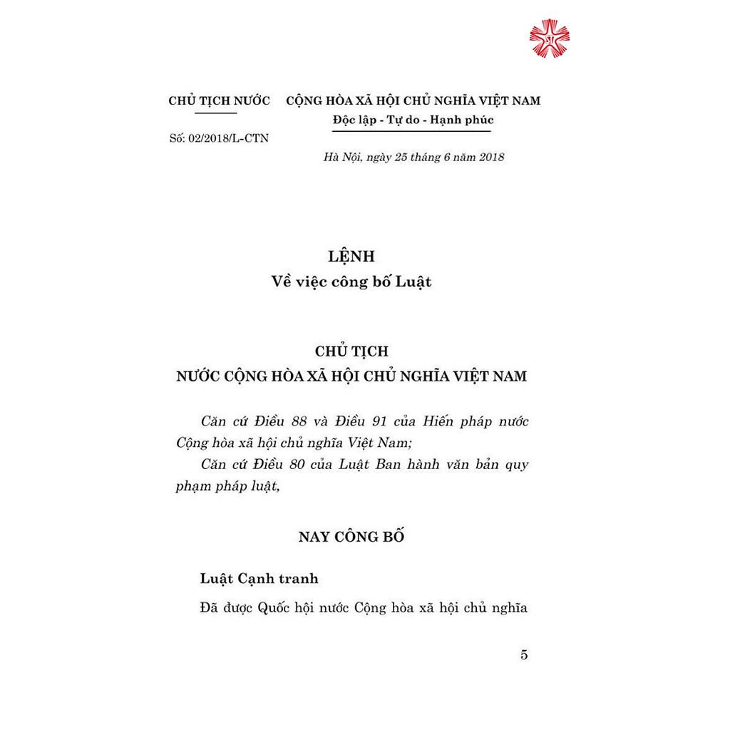 Sách - Luật Cạnh Tranh (Hiện Hành) - NXB Chính Trị Quốc Gia