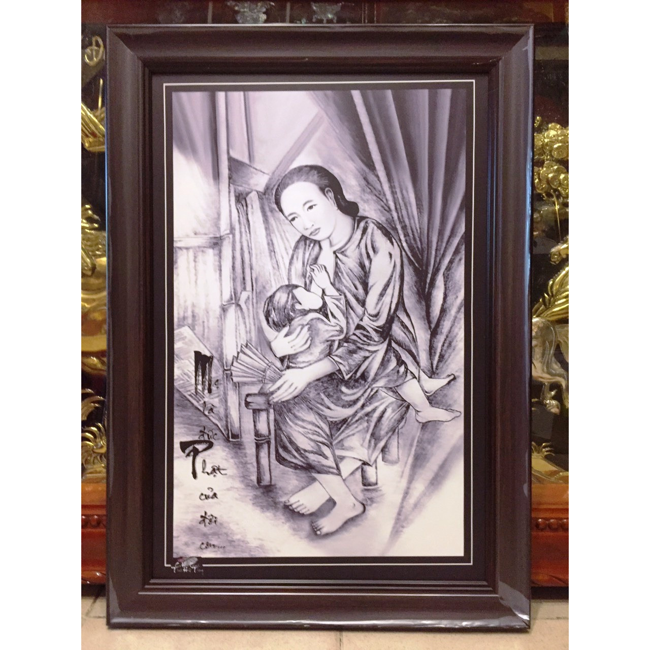 Tranh Mẹ là đức phật của đời con - IN148