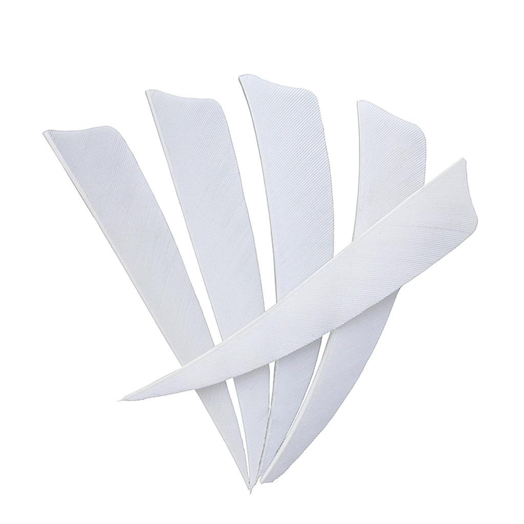 12Pcs Shield Shape Turkey Feather Arrow Archery Hunting Fletching For DIY Vanes