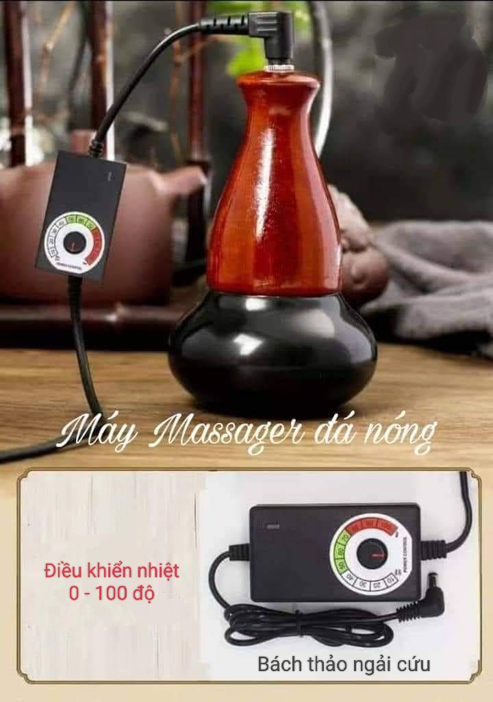 Cốc Nhiệt Đá Massage Body, Cốc Đá Nóng Đả Thông Kinh Lạc, Máy Đá Nóng Massage Chỉnh Nhiệt Độ Dưỡng Sinh