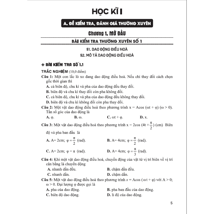 Sách - đề kiểm tra, đánh giá vật lí 11 (bám sát sgk kết nối tri thức với cuộc sống) HA