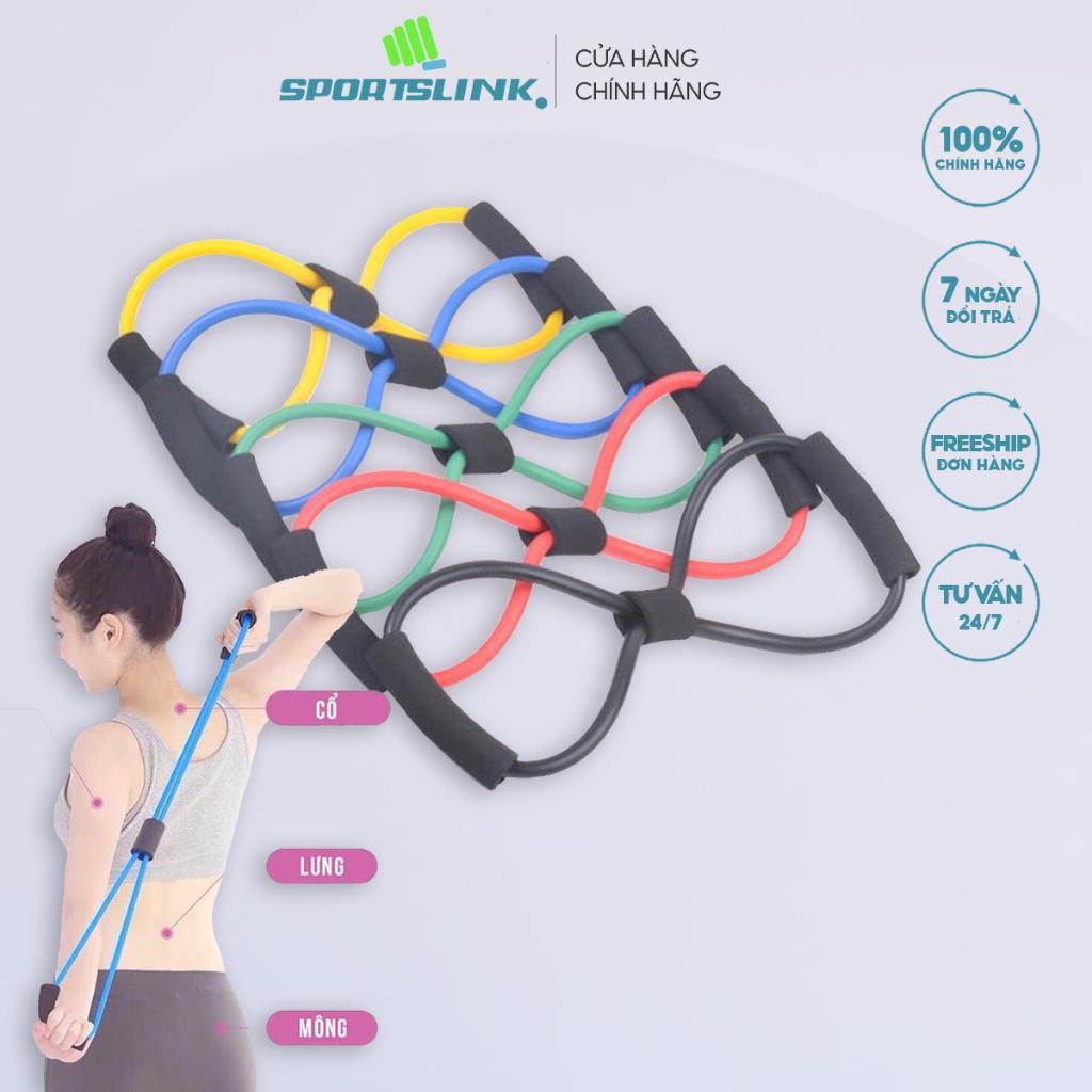 Dây Kéo Kháng Lực Tập Vai Lưng, Dây Kháng Lực Số 8 Tập Gym Nam Nữ Sportslink