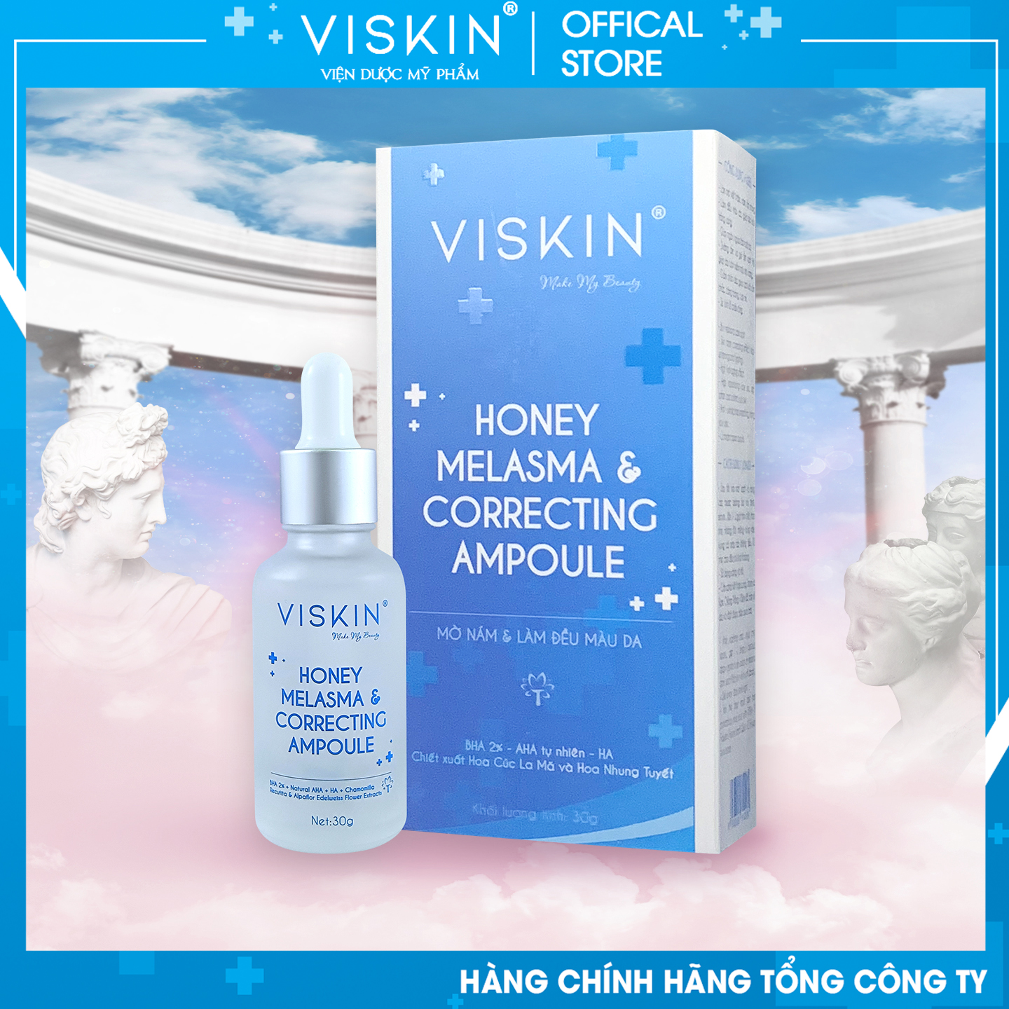 [CHÍNH HÃNG] SIÊU TINH CHẤT LÀM MỜ NÁM &amp; LÀM ĐỀU MÀU DA - HONEY MELASMA &amp; CORRECTING AMPOULE